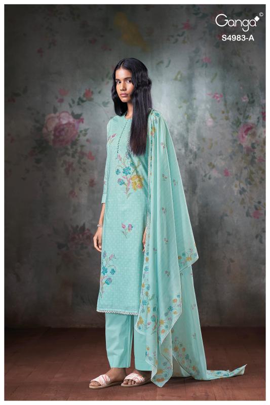 Ganga fiyara 4983 wholesale dress material suppliers in hyderabad